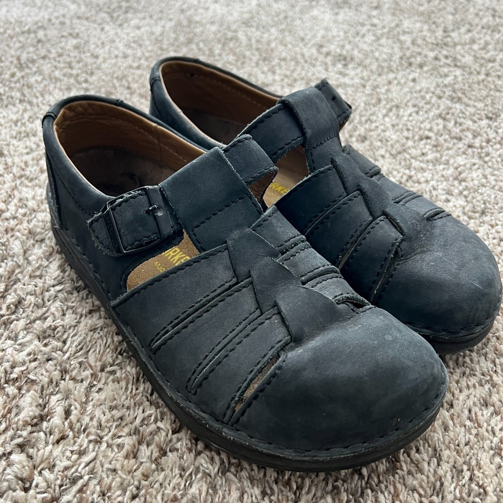 Birkenstock Madeira Fisherman Sandals EU 41 US 8 Dark Midnight Leather Shoes